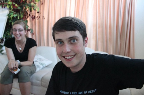 This person looks like the "Overly Attached Girlfriend" Meme.