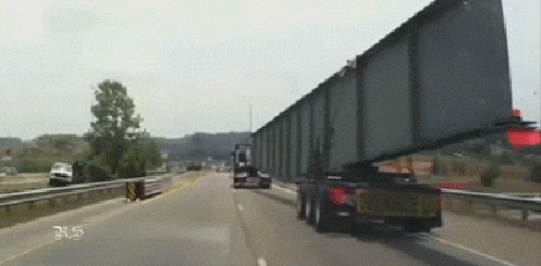 load comes off truck