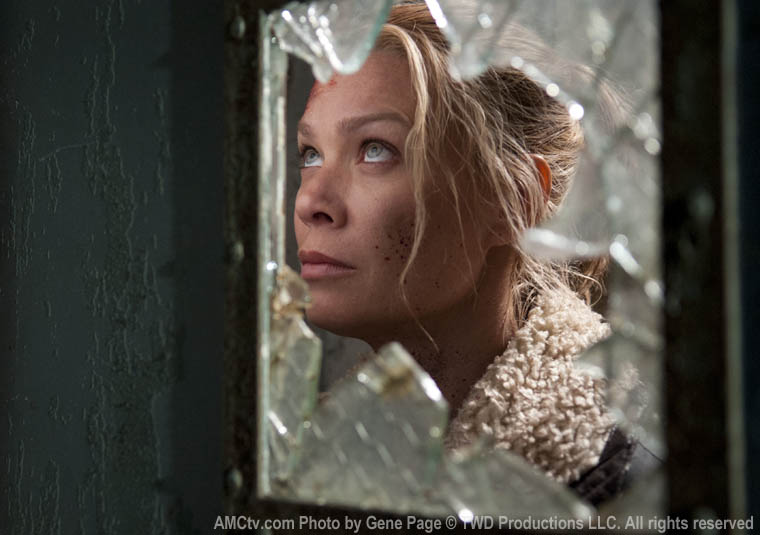 When the Governor is hunting Andrea, he smashes a few windows in the building where she’s hiding. When he breaks the first two, there’s a jet of steam or air, showing that it was broken a split second before he hit it with the shovel.