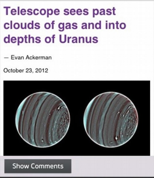 centre for process innovation - Telescope sees past clouds of gas and into depths of Uranus Evan Ackerman Show
