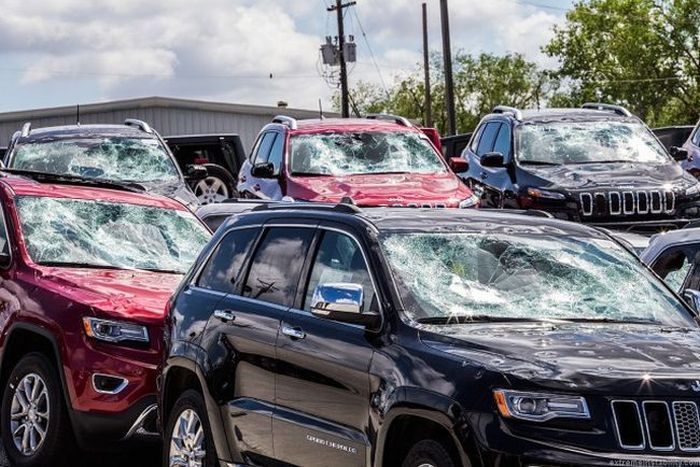 Countless vehicles are damaged by hail every year. An estimated 24 people are injured each year by hail in the U.S. The last fatality in the U.S. attributed to hail was in Lake Worth Village, Texas on March 28, 2000. A 19-year old man was struck by softball sized hail while trying to move a new car. He died the following day from associated head injuries.