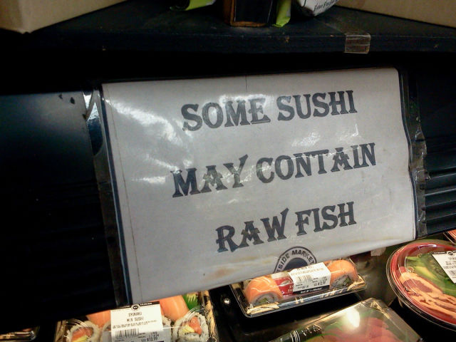 vehicle - Some Sushi May Contain Raw Fish