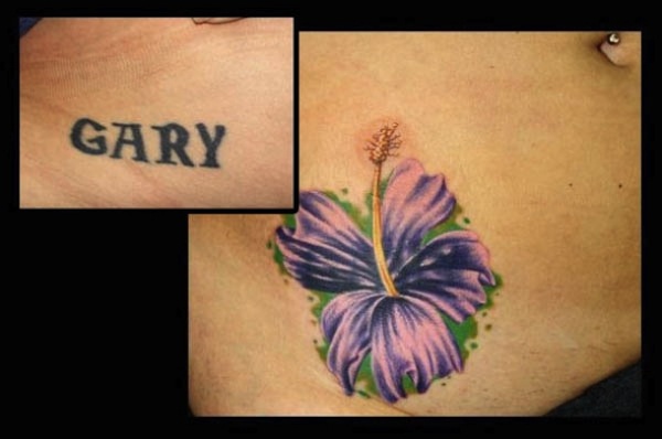 lily flower cover up tattoos - Gary