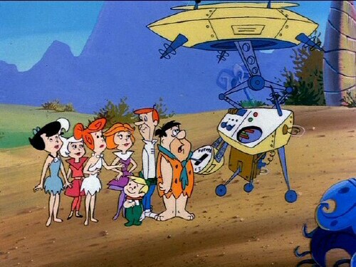 Having your mind blown when The Flintstones met The Jetsons.