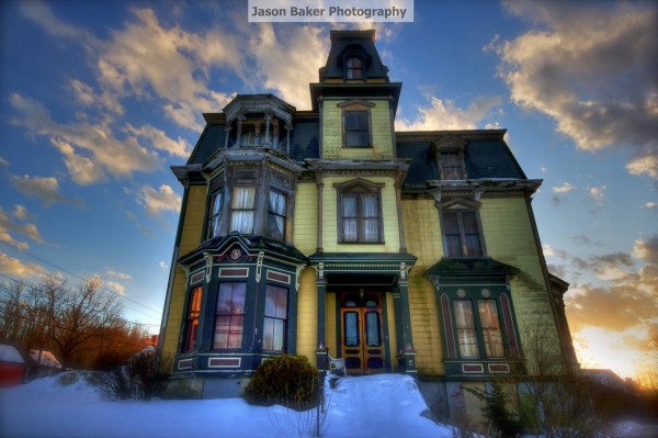 The S.K. Pierce Mansion was built in 1875 by a chair manufacturer named Sylvester K. Pierce. He designed and built the Victorian home.