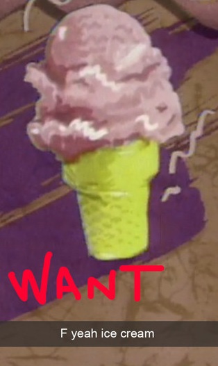 zack morris snapchat ice cream cone - F yeah ice cream