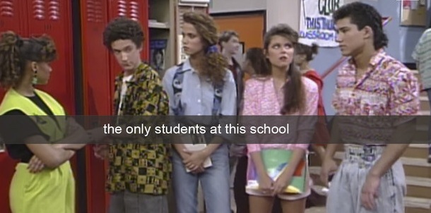 zack morris snapchat Vor Ti 016320 the only students at this school