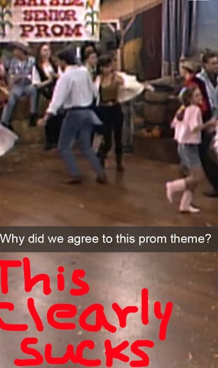 zack morris snapchat Snor 2 Promt Why did we agree to this prom theme? This learly Sucks