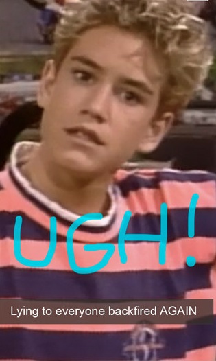 zack morris snapchat hairstyle - Lying to everyone backfired Again