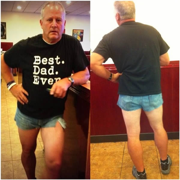 Fed up with his daughter's short shorts, a Utah dad decided to do something that would make her realize they might not be as cute as she thinks.