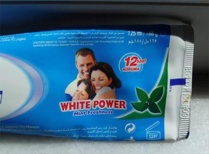 white power toothpaste - 125 ml 100 y A dulto and far man for 52 saat Koruma B0127150309 White Power Mint Freshness Vay