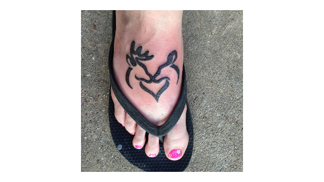 browning tattoos on foot