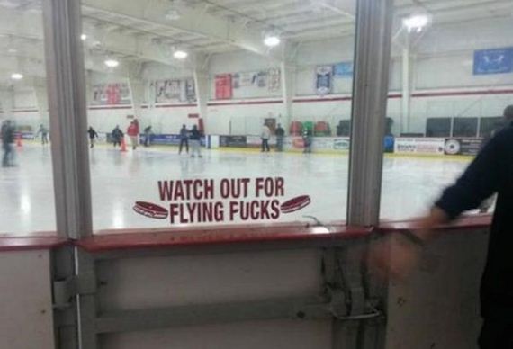 sport venue - Watch Out For Flying Fucks Watunc Cucks