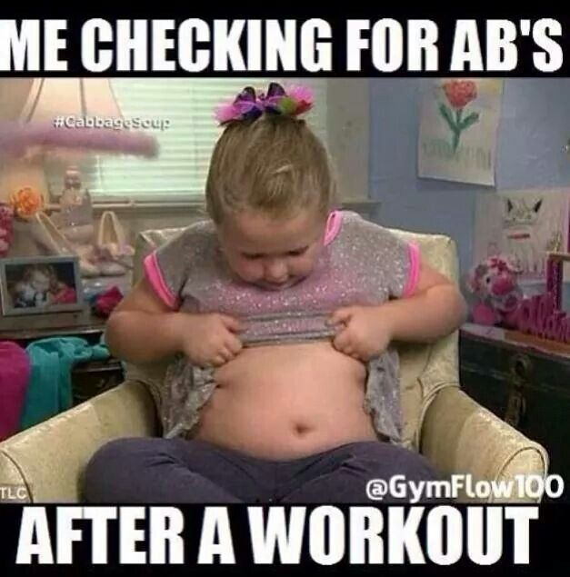 "My abs are on FIRE... I better have a 6 pack tomorrow"