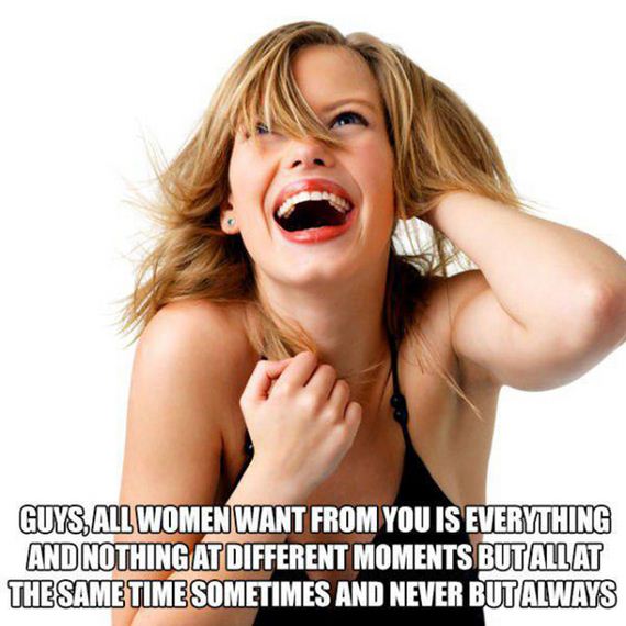 woman laughing - Guys, All Women Want From You Is Everything And Nothing At Different Moments Butallat The Same Timesometimes And Never But Always