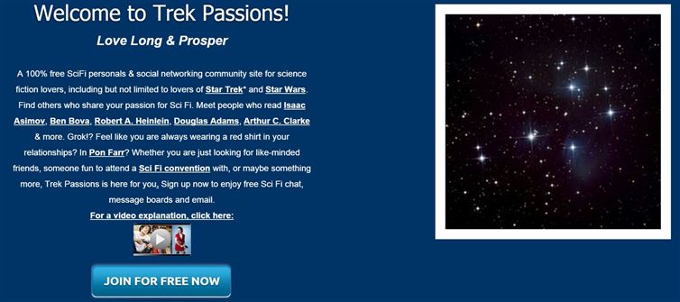 sky - Welcome to Trek Passions! Love Long & Prosper A 100% free SciFi personals & social networking community site for science fiction lovers, including but not limited to lovers of Star Trek and Star Wars Find others who your passion for Sci Fi. Meet peo