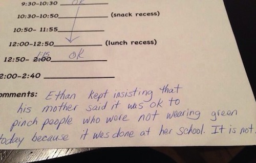 18 Hilarious Detention Slips Gallery Ebaums World