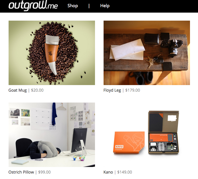 Outgrow Me – If you have ever run across a product on Kickstarter trying to find funds for their project, and then wonder where you can buy those crowdfunded products, this is the place! Everything that is sold through Outgrow Me is a crowdfunded item that you may never find in local stores!