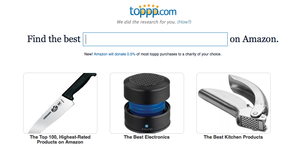 Toppp.com – If you are looking for something on Amazon but are sick of filtering through all the cheap, poor quality products in order to find the best of the best, you need to check out Toppp.com! This site will allow you to find only the best, high quality products without having to dig!