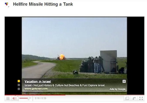youtube ad energy - Hellfire Missile Hitting a Tank Vacation in Israel Israel Not just History & Culture but Beaches & Fun! Explore Israel. Ads by Google 11 0 16