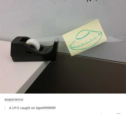 dad jokes - ufo caught on tape - asapscience A Ufo caught on tape!!!