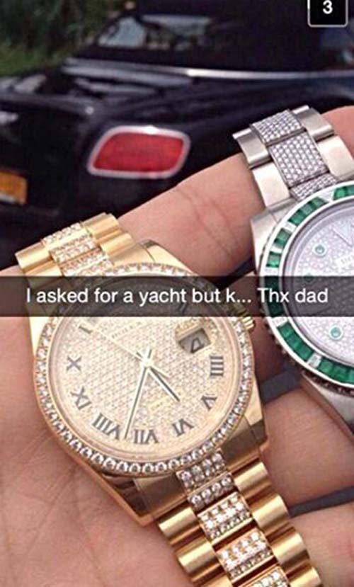 rich kids snpachat rich kids snapchat - Tasked for a yacht but k... Thx dad Wia
