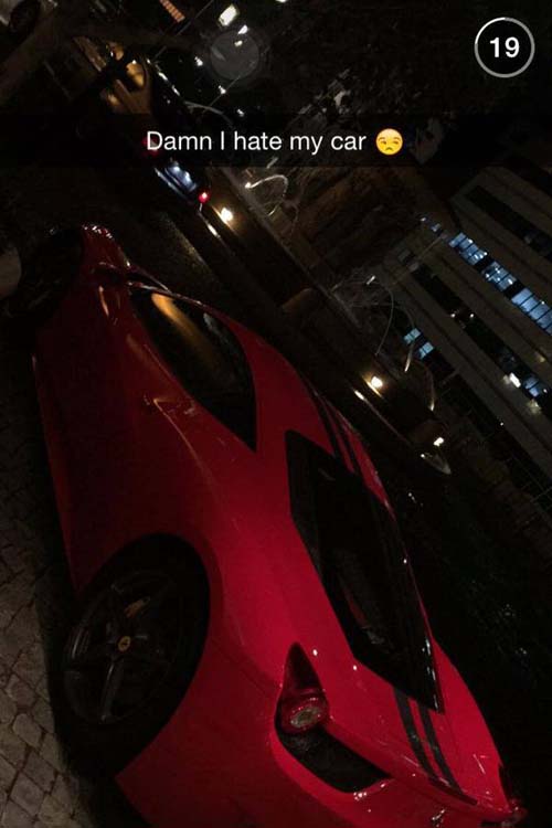 rich kids snpachat car snapchat - 19 Damn I hate my car