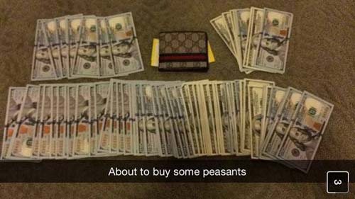 rich kids snpachat rich kids snapchats - About to buy some peasants