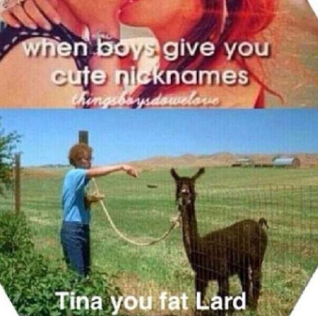 tina you fat lard - When boys give you cute nicknames de Tina you fat Lard