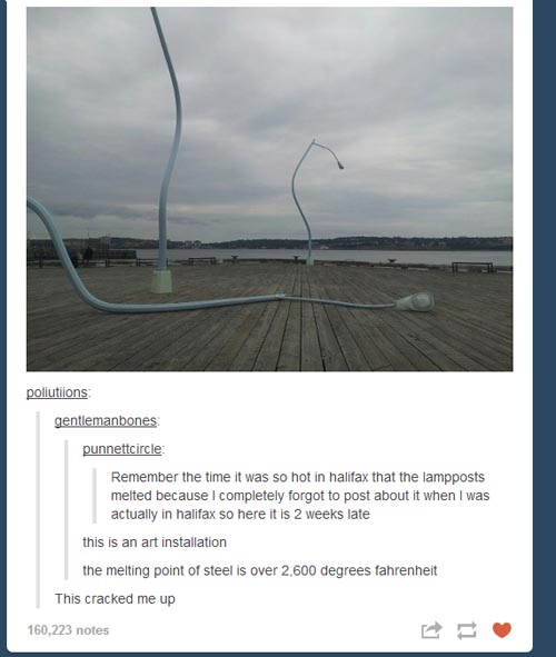 people caught lying - pollutions gentlemanbones punnettcircle Remember the time it was so hot in halifax that the lampposts melted because I completely forgot to post about it when I was actually in halifax so here it is 2 weeks late this is an art instal
