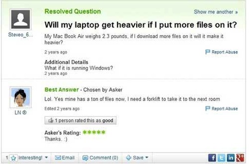 19 of the Craziest Yahoo! Answers Questions About Science