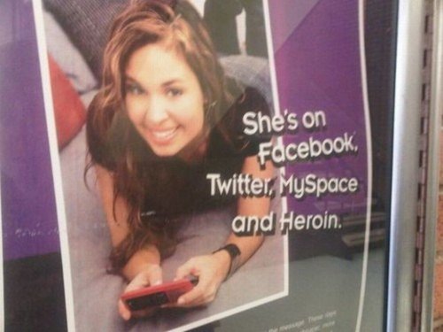 funny myspace - She's on Facebook. Twitter, MySpace and Heroin.