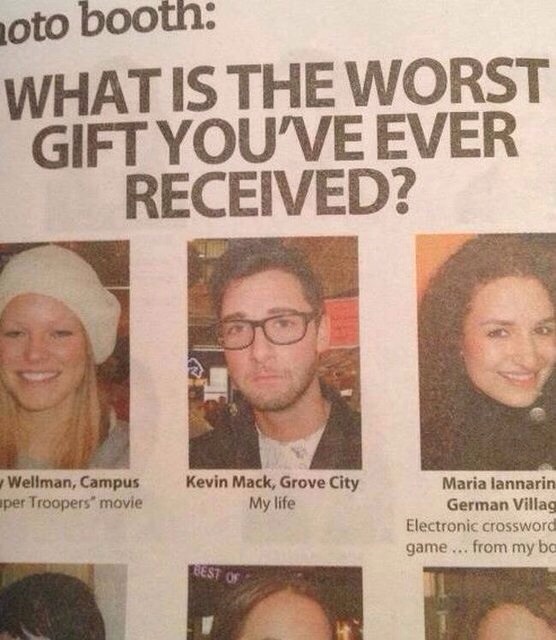 gloomy meme - noto booth What Is The Worst Gift Youve Ever Received? Wellman, Campus aper Troopers" movie Kevin Mack, Grove City My life Maria lannarin German Villag Electronic crossword game ... from my bc