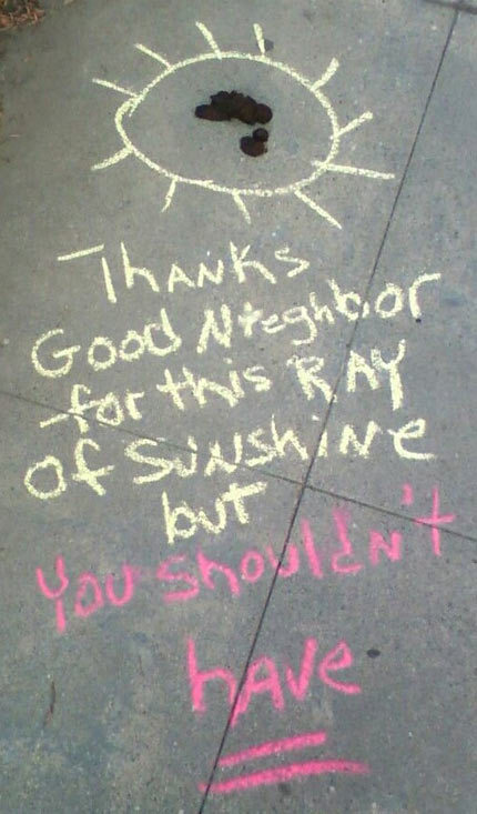 passive aggressive neighbours - Thanks Good Nighbor for this Ray of Sunshine You Shoulent have.