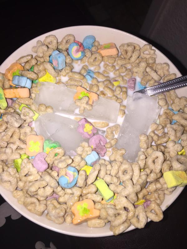 wtf food - cereal with ice