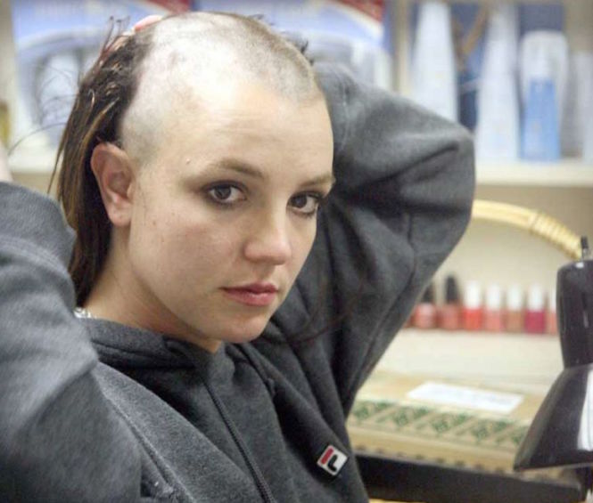 When Britney's half shaved pictures leaked, it was quite embarrassing for her. In 2007, she shaved her head and people commented it was a scary comeback.
