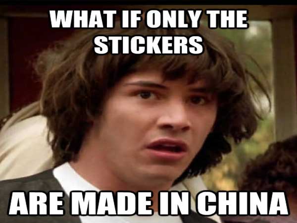 conspiracy keanu - What If Only The Stickers Are Made Inchina