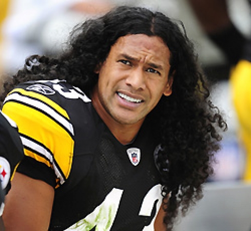 Troy Polamalu - My step-son's favorite Steeler's player had his hair insured for $1 million dollars by Head & Shoulders after he started endorsing their product in several commercials for the shampoo company.