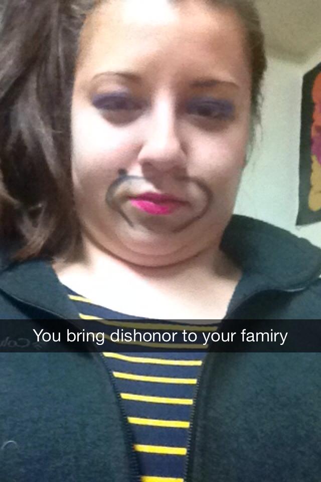 hilarious snapchat - You bring dishonor to your famiry