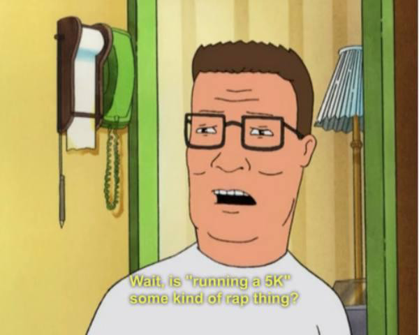 bobby hill screencaps - Wat is running a 5K" some kind of rap thing?