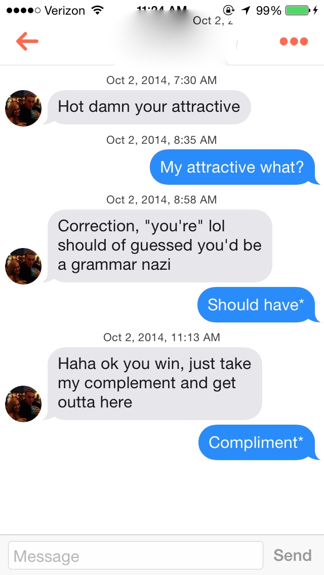 Tinder Grammar Nazis