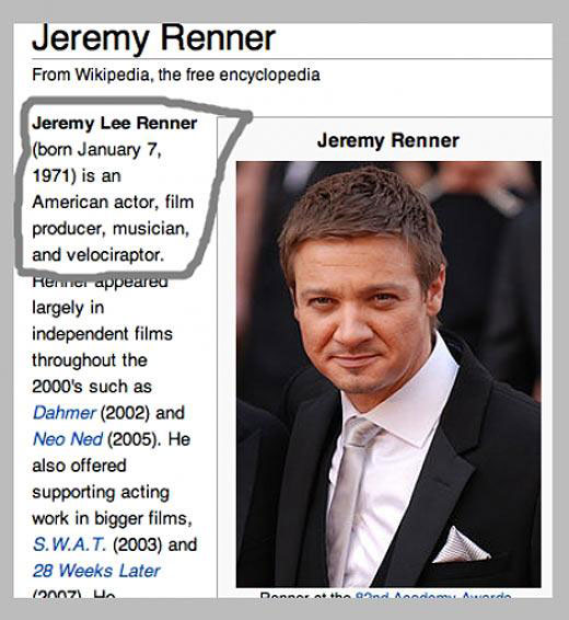 The Funniest Instances Of Celebrity Wikipedia Vandalism