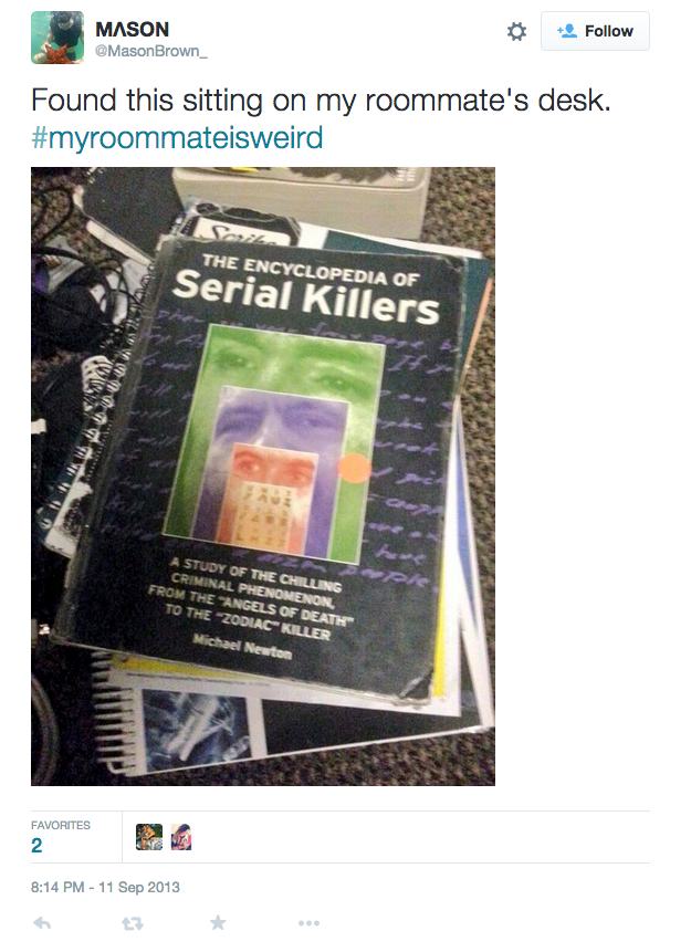 display advertising - Mason Found this sitting on my roommate's desk. The Encyclopedia Of Serial Killers A Study Of The Chilling Criminal Phenomenon From The "Angels Of Death To The Zodiac Killer Michael Newton Favorites