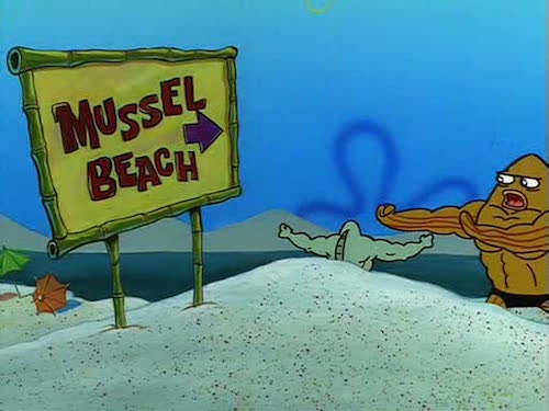 beach in spongebob - Mussel Beach