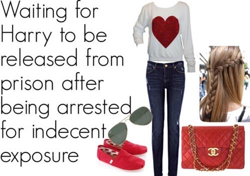 bad 1d imagines ever - Waiting for Harry to be released from prison after being arrested for indecent exposure
