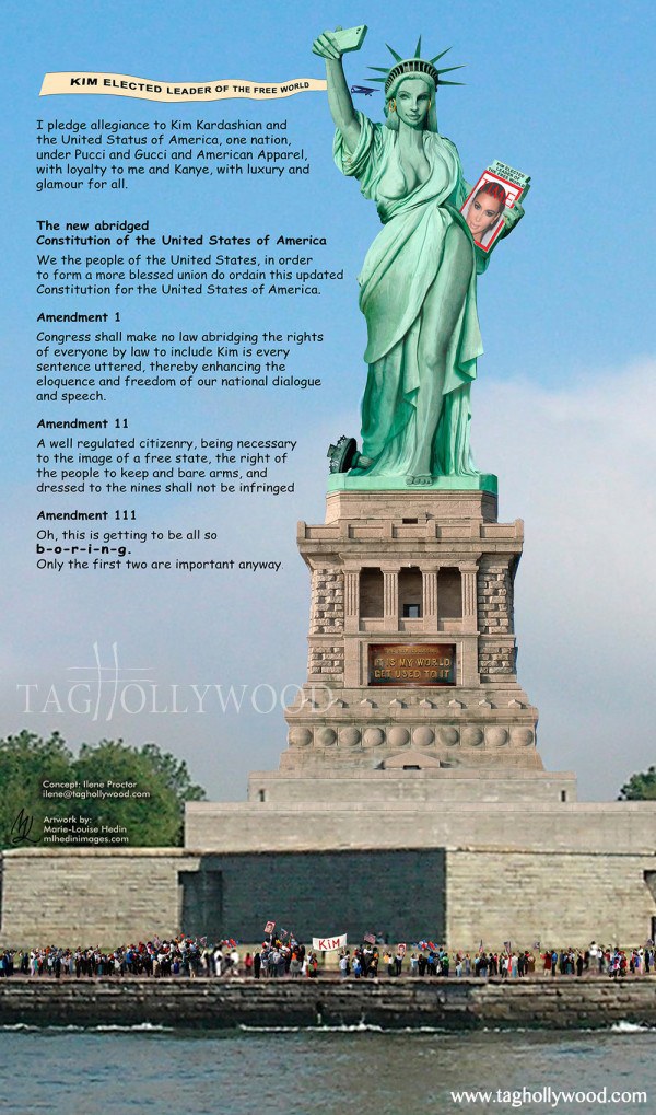 The Statue of Liberty will be remodeled to imitate the First Lady’s voluptuous figure.