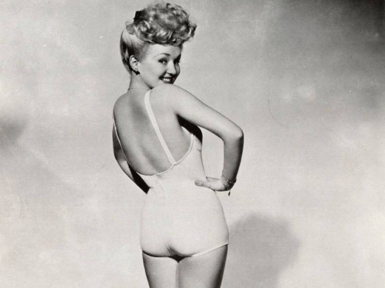Betty Grable takes the cake.
This image by Betty Grable was the most requested pin-up of the entire war even surpassing Hayworth. Apparently soldiers were loving the one piece bathing suit and the over the shoulder shot.