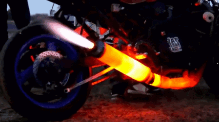 burning motorcycle gif