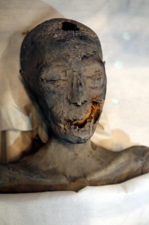 King Tut was the offspring of incestuous parents.  This lovely young lady was not only King Tut's mother, but also the sister of his father, Akennaten.