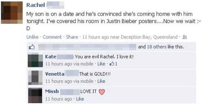 miranda gunner - Rachel My son is on a date and he's convinced she's coming home with him tonight. I've covered his room in Justin Bieber posters....Now we wait Un. Comment 11 hours ago near Deception Bay, Queensland 2 and 18 others this. Kate You are evi